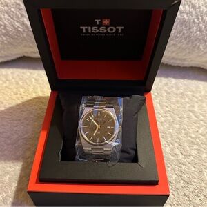 Tissot PRX Men’s 40mm Black Dial Quartz Watch with Box and Papers